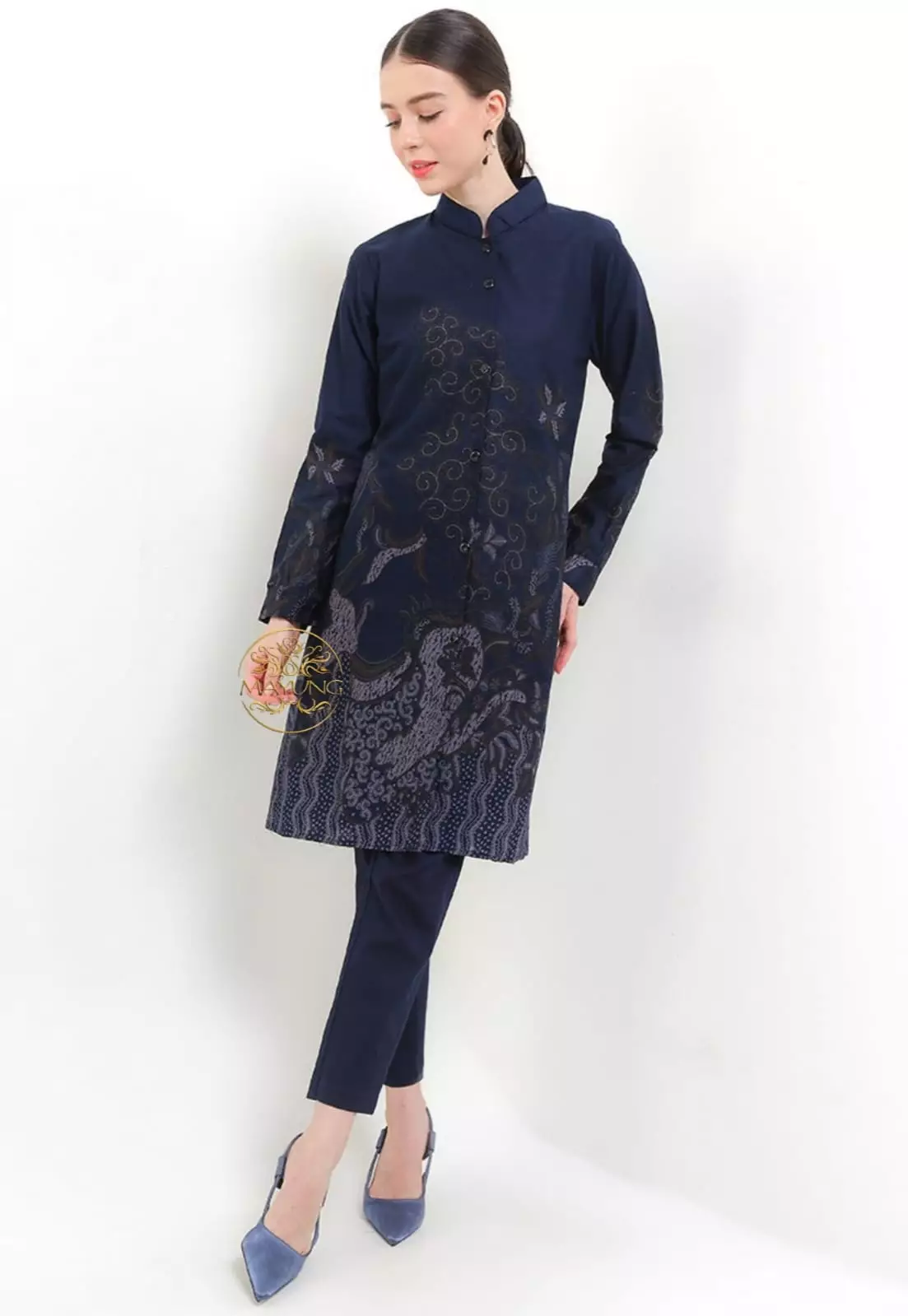Tunik Batik Reksa Navy Premium NLN