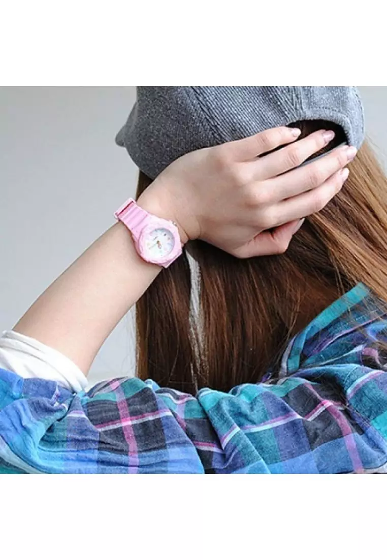 Women's Analog LRW-200H-4B2V Pink Resin Band Casual Watch