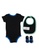 Jordan black Jordan Unisex Newborn's Jumpman Bodysuit, Bib & Bootie Set (0 - 6 Months) - Black 61601KA7757CE1GS_2