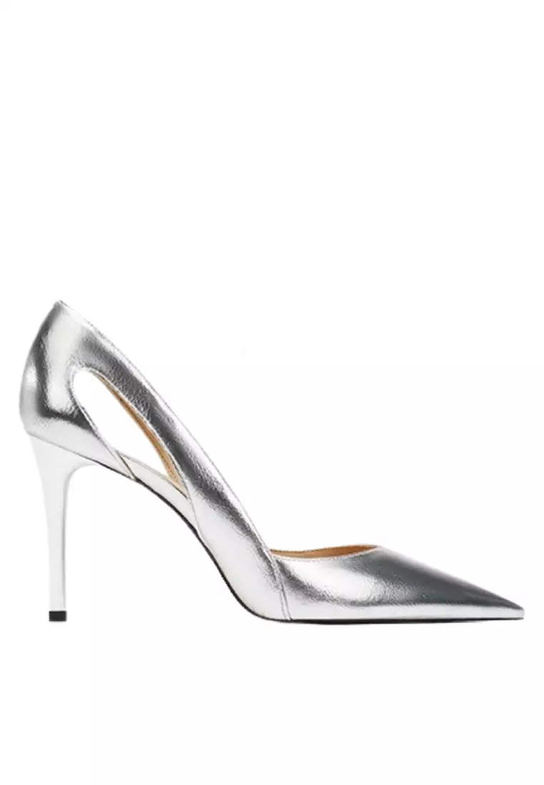 Discount on Twenty Eight Shoes  shoes - SKU: 6CM Hollowed Pointed Metallic Microfiber Leather Wedding Heels PX708-B37