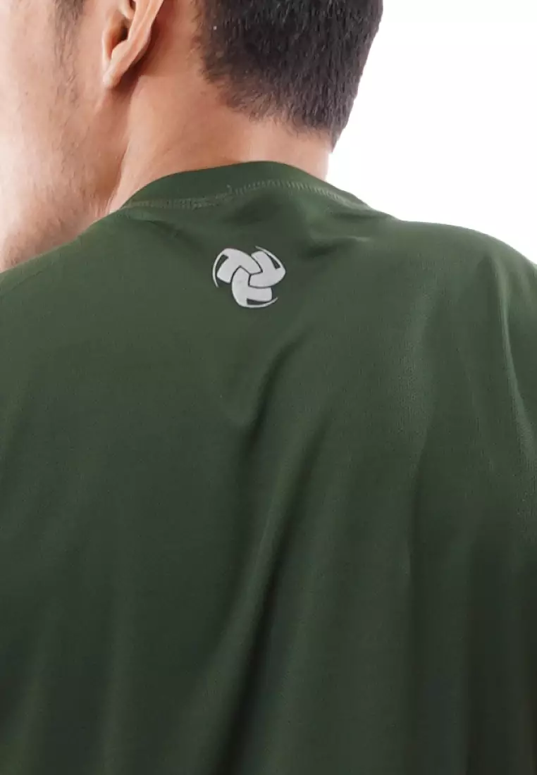 Tiento Kaos Dry Fit Men Army Baju Olahraga Lari Pria