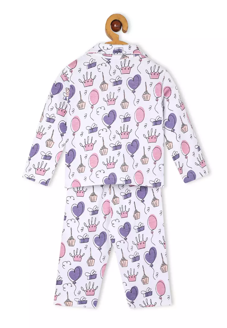 Baby and Kids Pajama Nightsuit Set- Princess Party