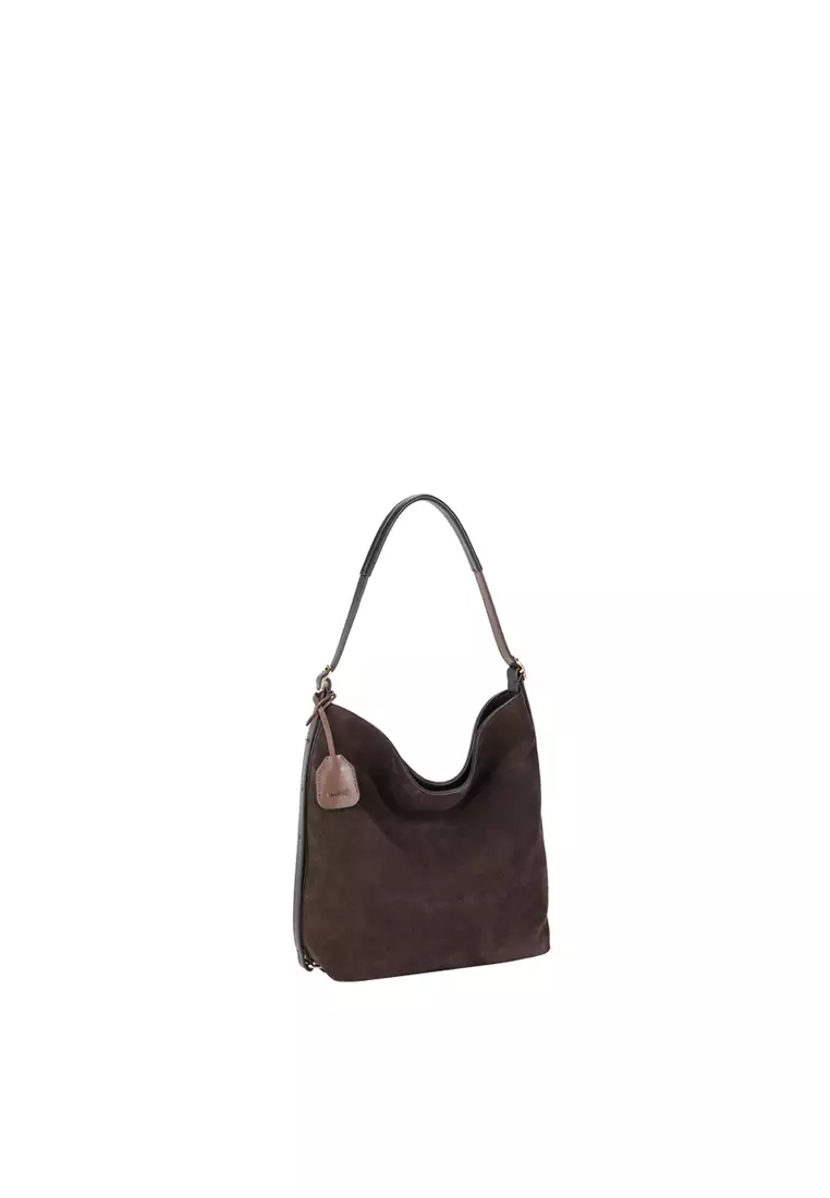 [Limited] DON Shoulder Bag - Suede Cacao