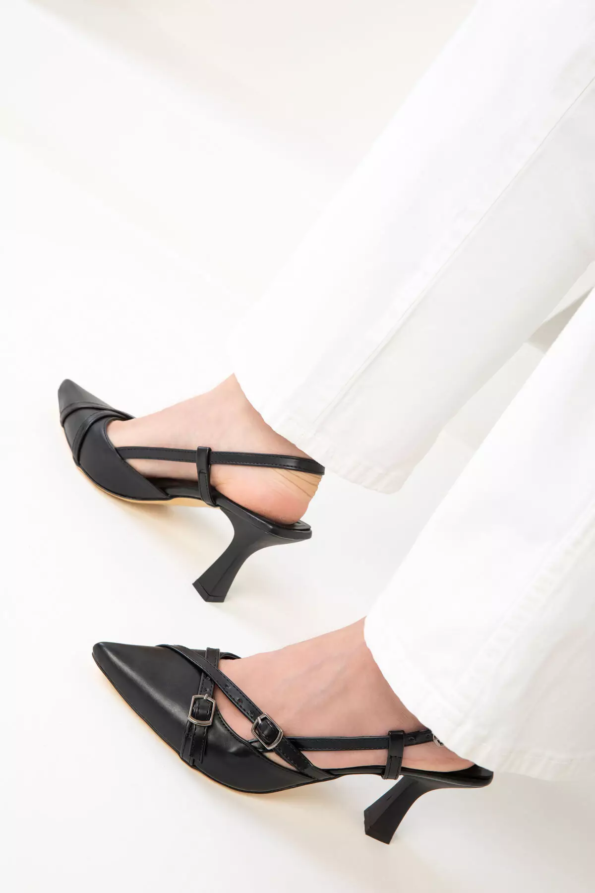 Black Women's Classic Heeled Shoes 20255