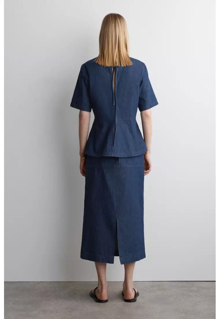 DENIM PENCIL SKIRT