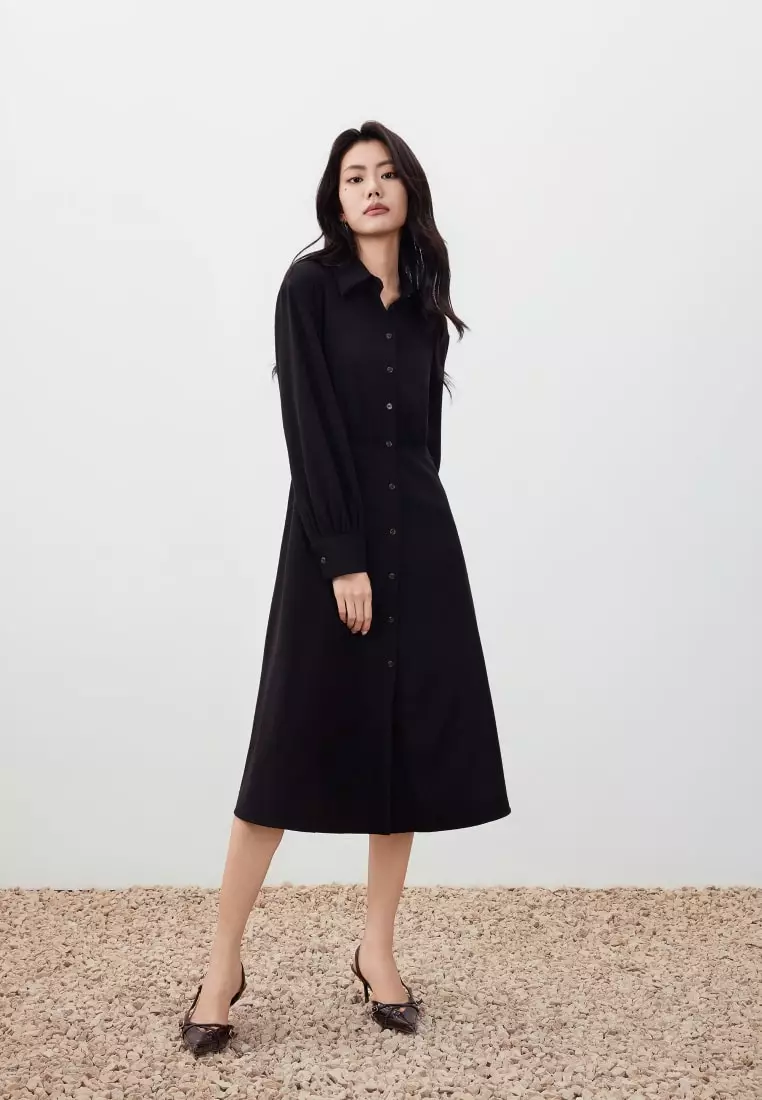 G2000 Twill Maxi Shirt Dress