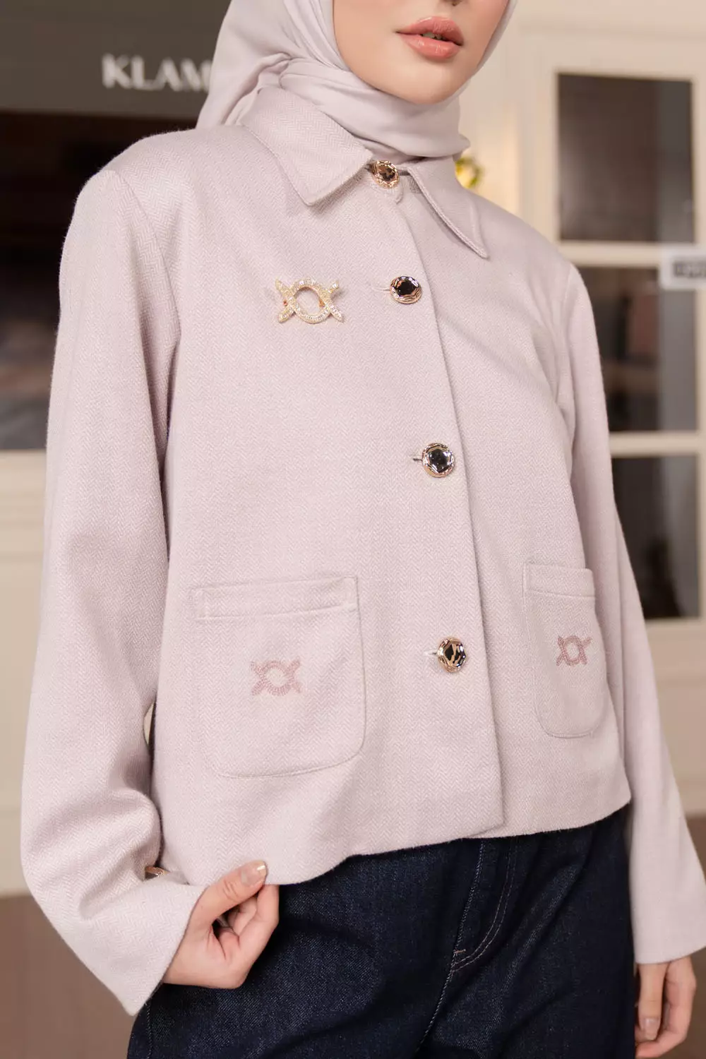 Klamby - Iona Blazer Bridal Blush