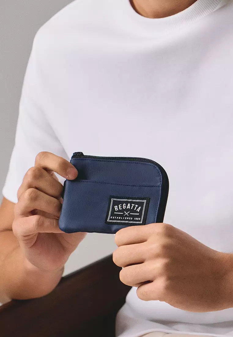 Coin Purse With Woven Label