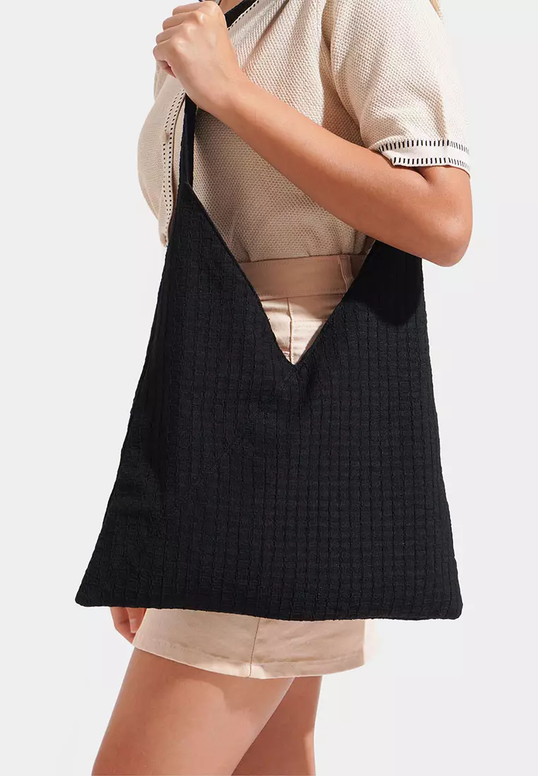 Pleated best sale fabric shopper