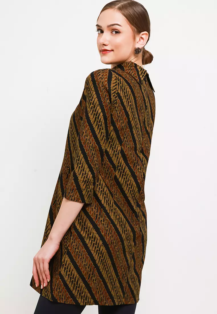 BATIK TALENTA EXCLUSIVE batik wanita blous black w360