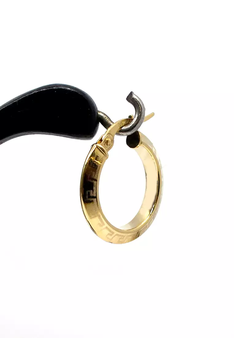 18K Italian Made Yellow Gold Earrings