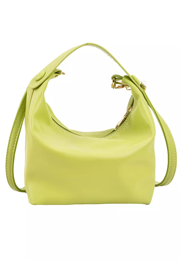 Lara Women s Plain PU Leather Hand Bag Shoulder Bag Green 2024