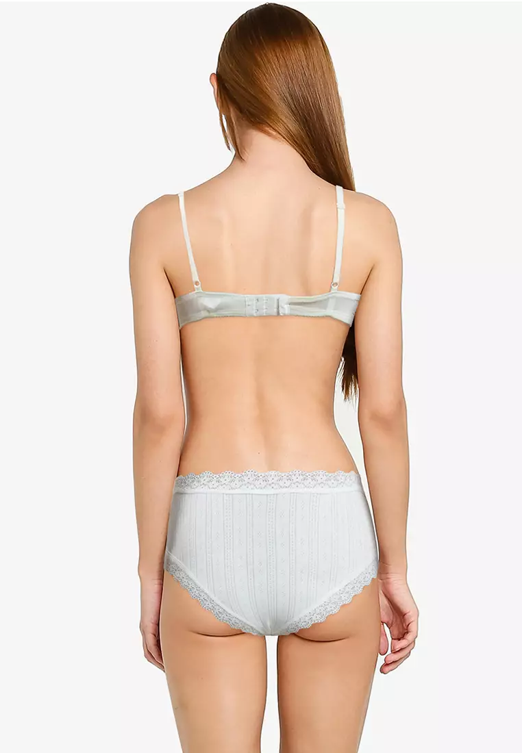 有機棉蕾絲巴西風內褲 5件裝