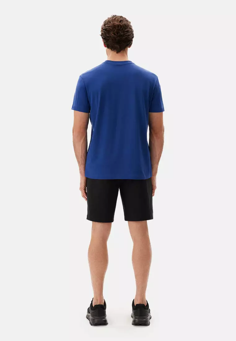 Navy T-Shirt, Crew Neck, Regular, Short Sleeve Loungewear for Men