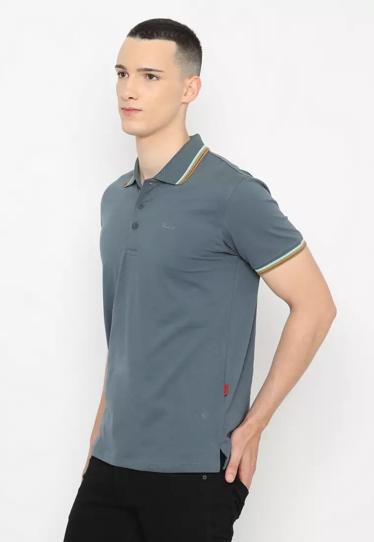 POLICE Polo Shirt Krah Stripes Pria 207200221