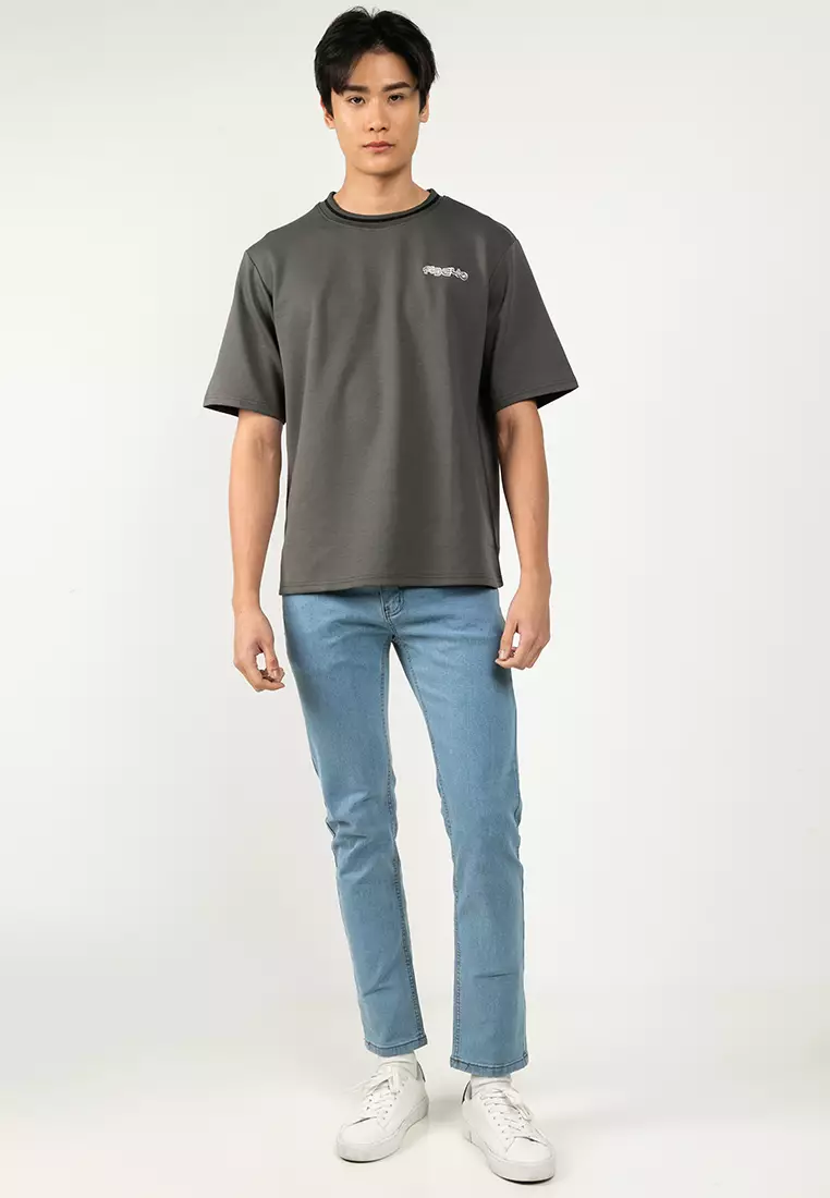 Easy Crew Embroidery Oversized Tee
