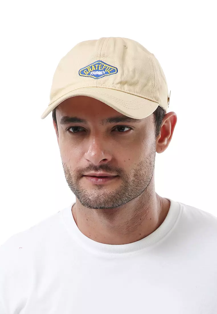 Jahari Aksesoris Fashion Pria Wanita Topi Baseball Kasual Logo Grateful Resizable Strap Material Cotton ORIGINAL - Beige