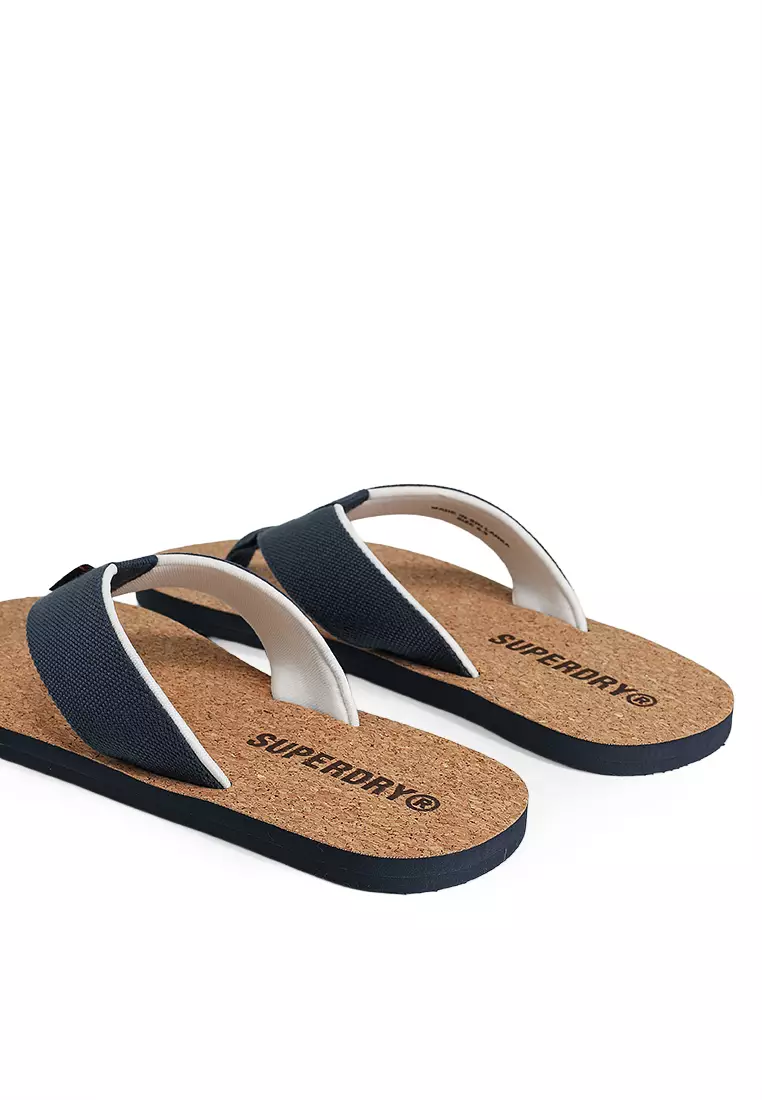 Cork Graphic Flip Flops