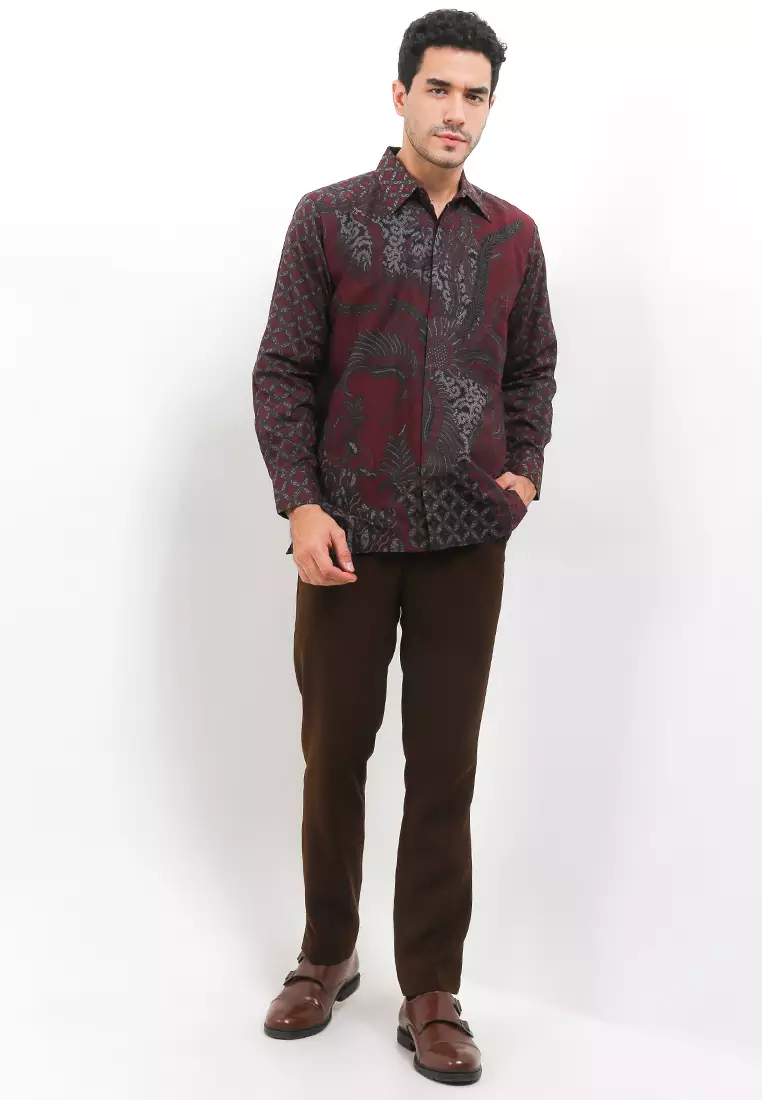 BATIK TALENTA EXCLUSIVE Lengan PANJNG DOBBY KATUN HALUS WALET PARK