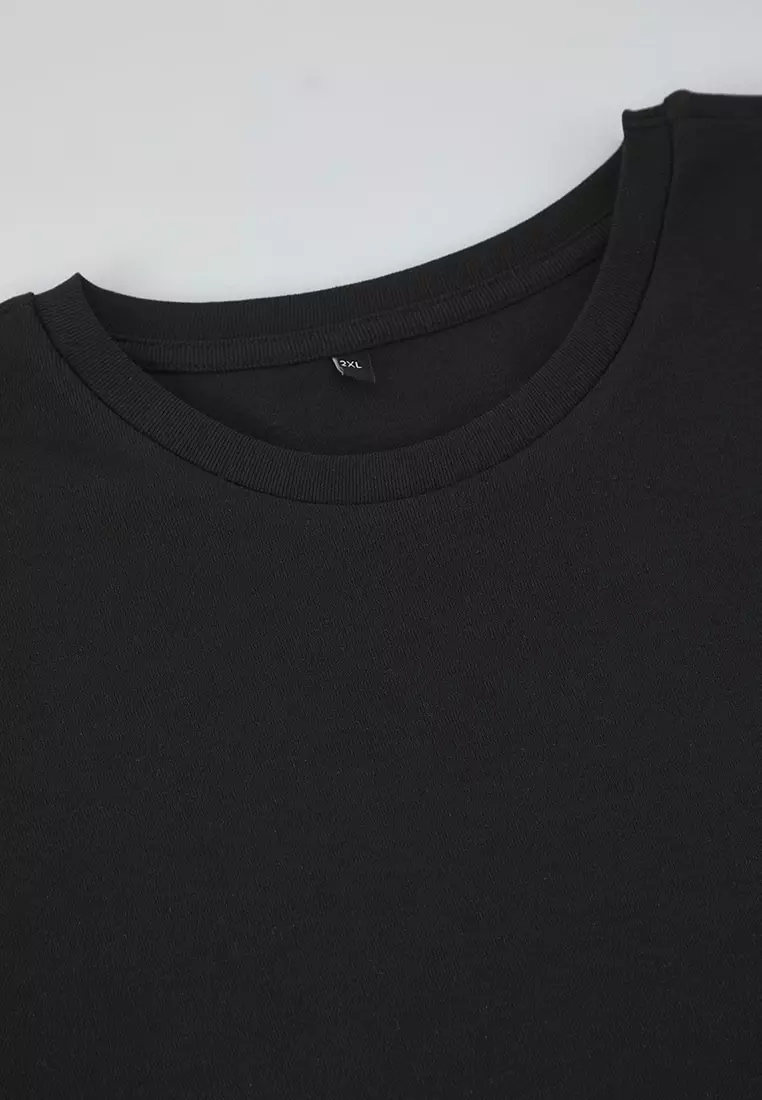 Black Knitted Plus Size Bottom-Top Set