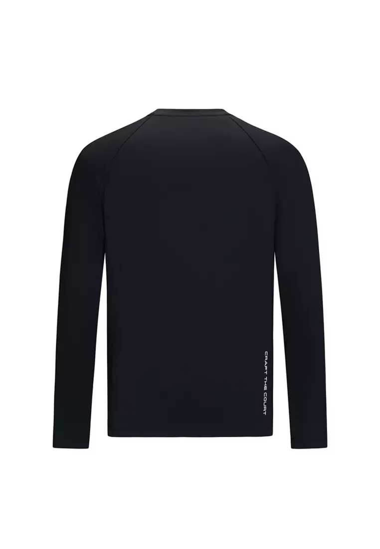 男裝 K-SWISS LOGO 內層磨毛長袖T裇