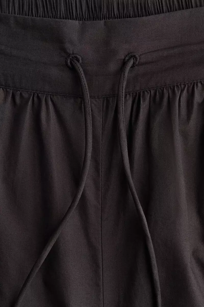 Balloon-leg poplin trousers