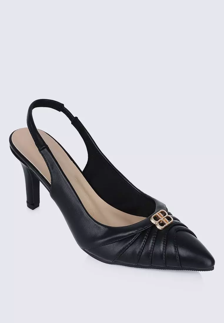 Bovis Comfy Heels In Black