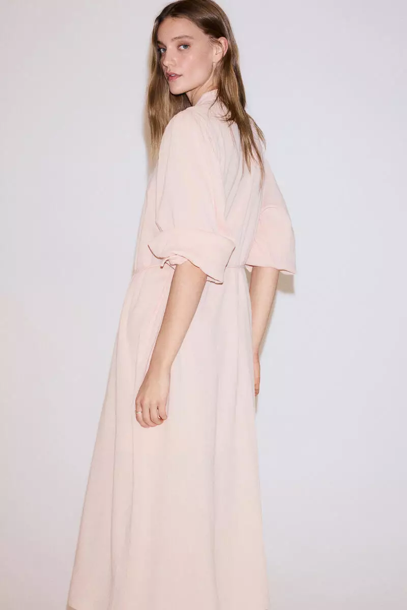 Lace-detail cotton dress