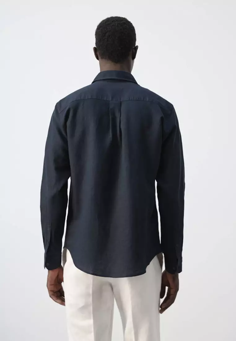 Linen-Cotton Shirt With Pocket