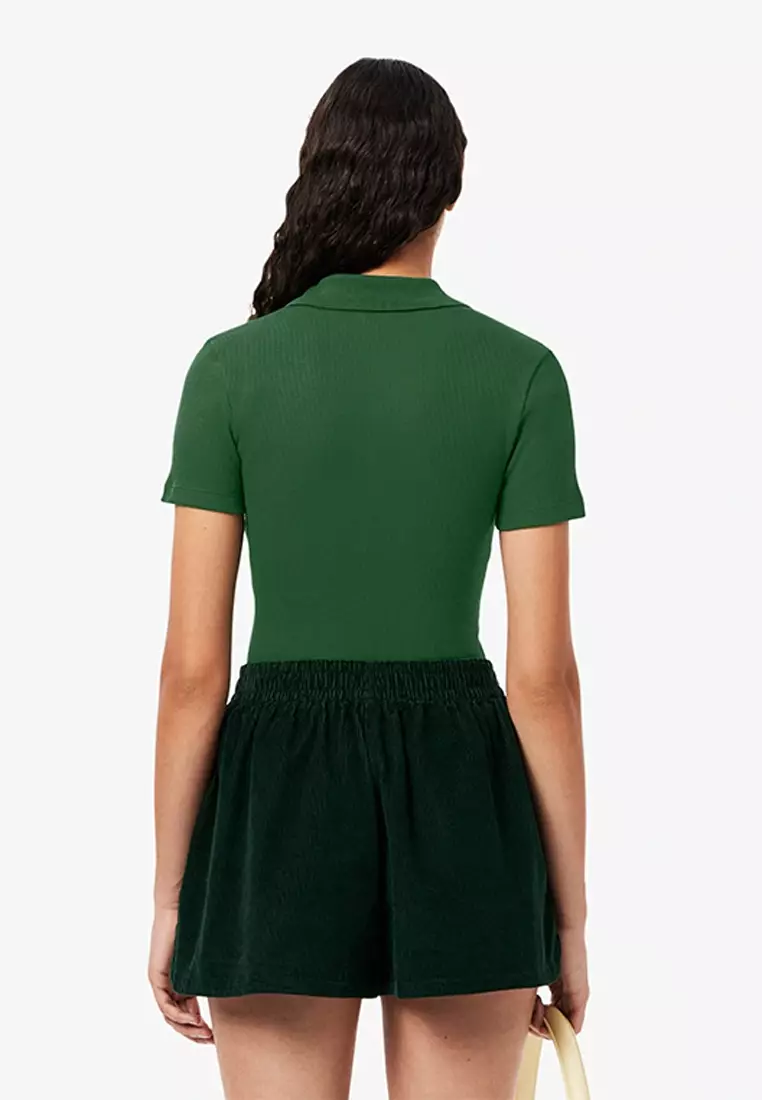 Slim Fit L.12.D Ribbed Cotton Polo Shirt