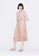 Hopeshow pink Pleated Mesh Midi Skirt D6599AA9547FD3GS_3