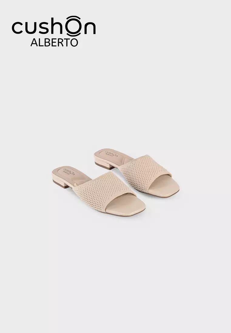 cushOn Women's Orinthia Knitted Slip-On Sandals