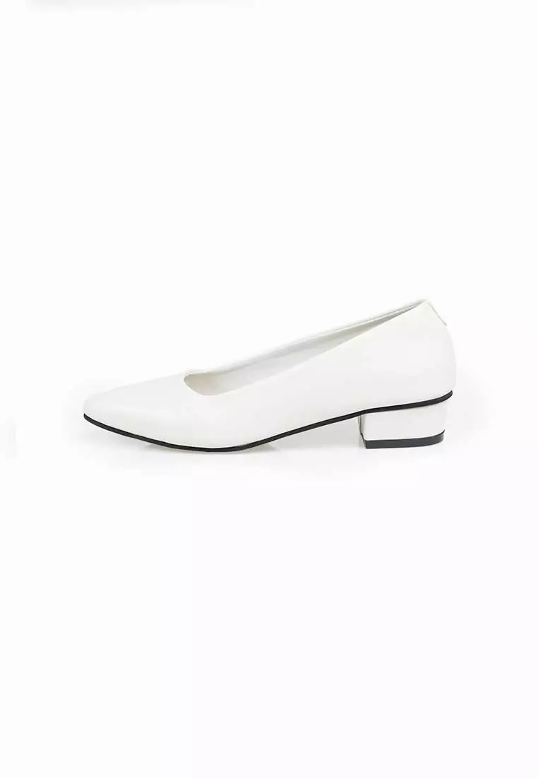SEIS Venice Pantofel Wanita | Sepatu Heels Wanita Hak 3 cm - WHITE