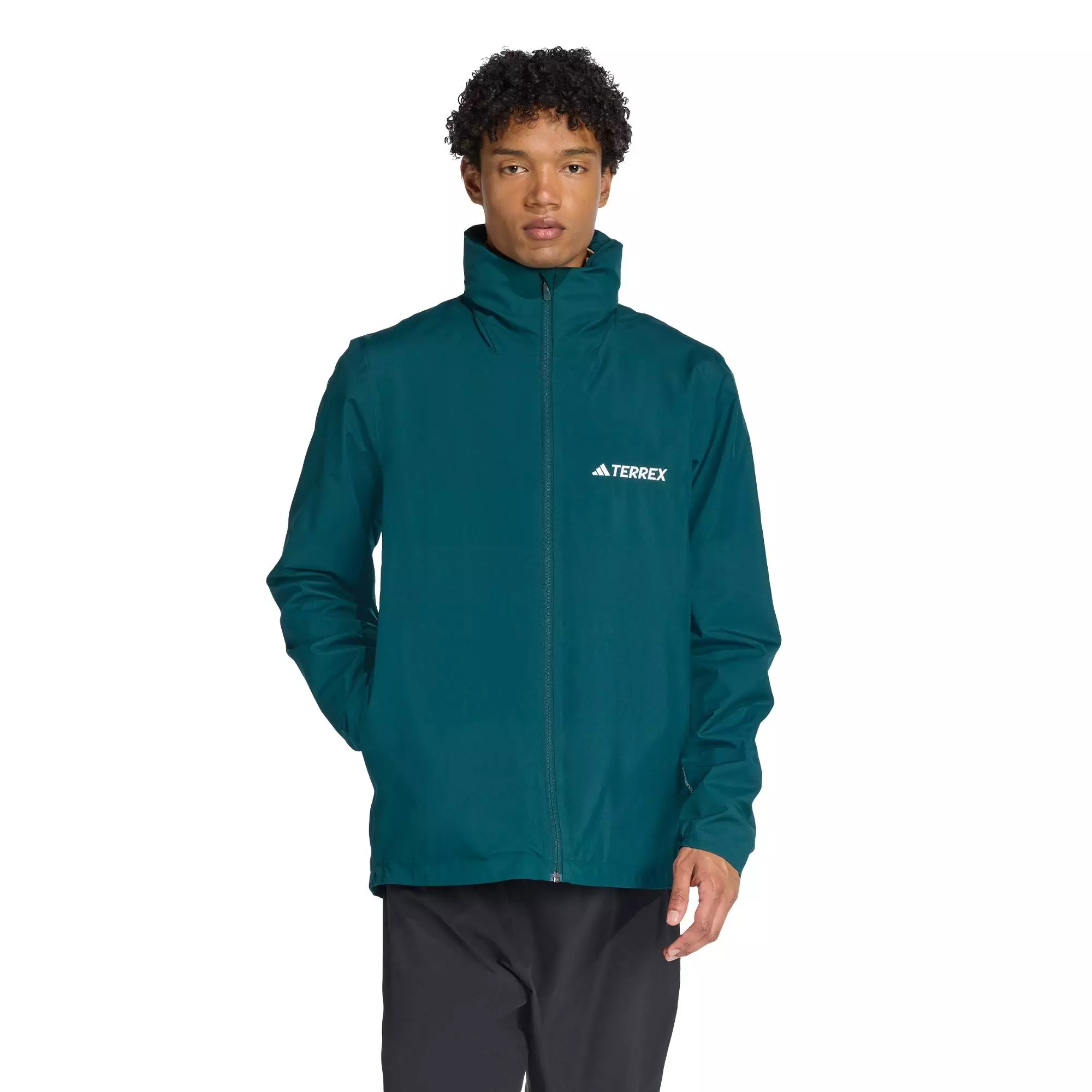 Hiking Multi Essentials 2L Rain Jacket Men Green JY0478