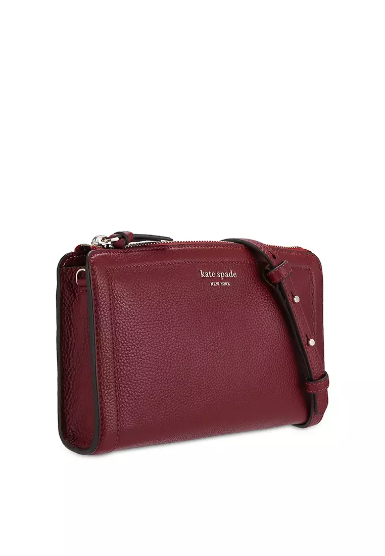 NWT Kate Spade Knott Flap Crossbody Autumnal Red Pebble Leather