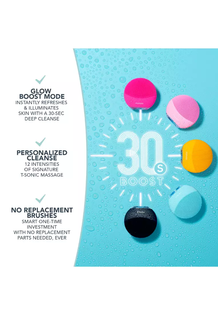 FOREO LUNA mini 3 Smart Facial Cleansing Brush for All Skin Types, Ultra-hygienic Silicone Rechargeable [2-Year Warranty, App Connected] - Mint