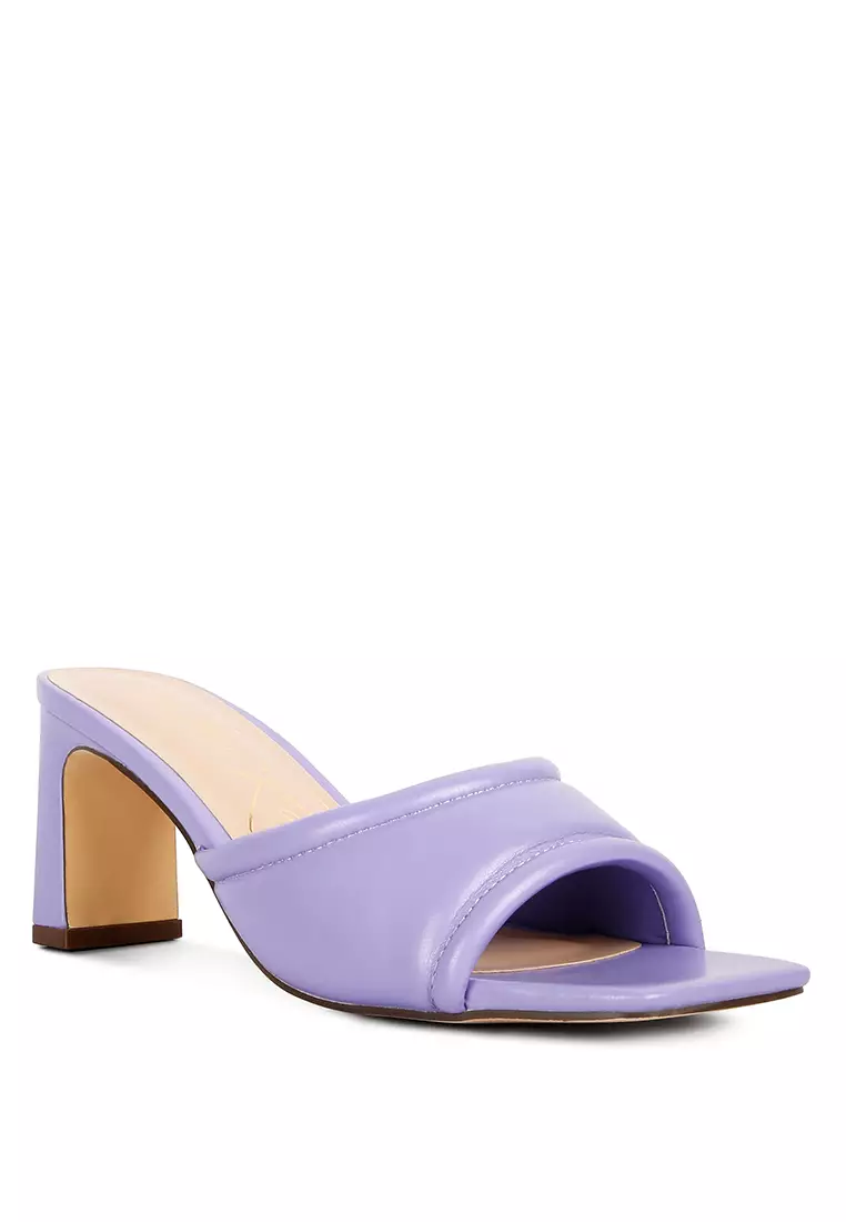 Mauve block 2025 heel sandals