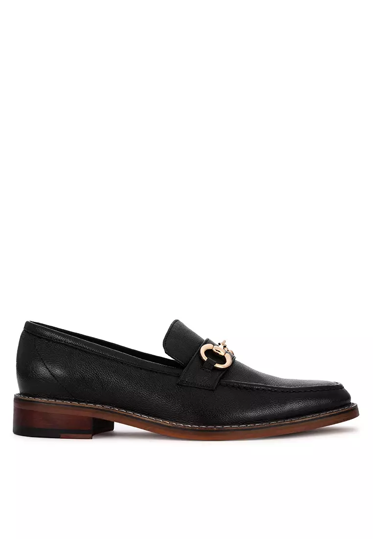 Manson Black Loafer with Buckle
