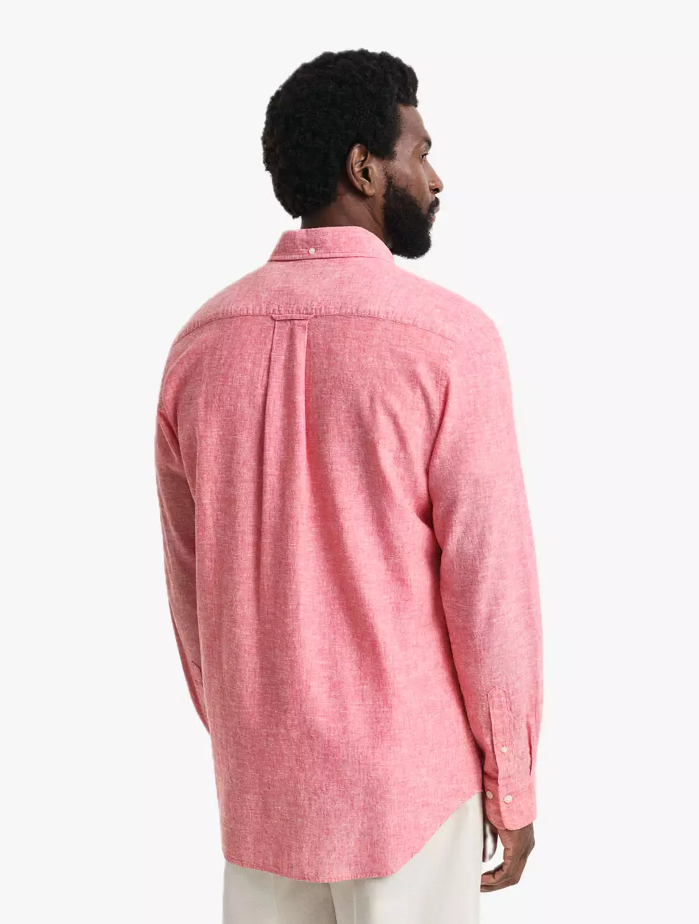GANT - Pakaian Pria - Reg Cotton Linen Shirt - Brick Red