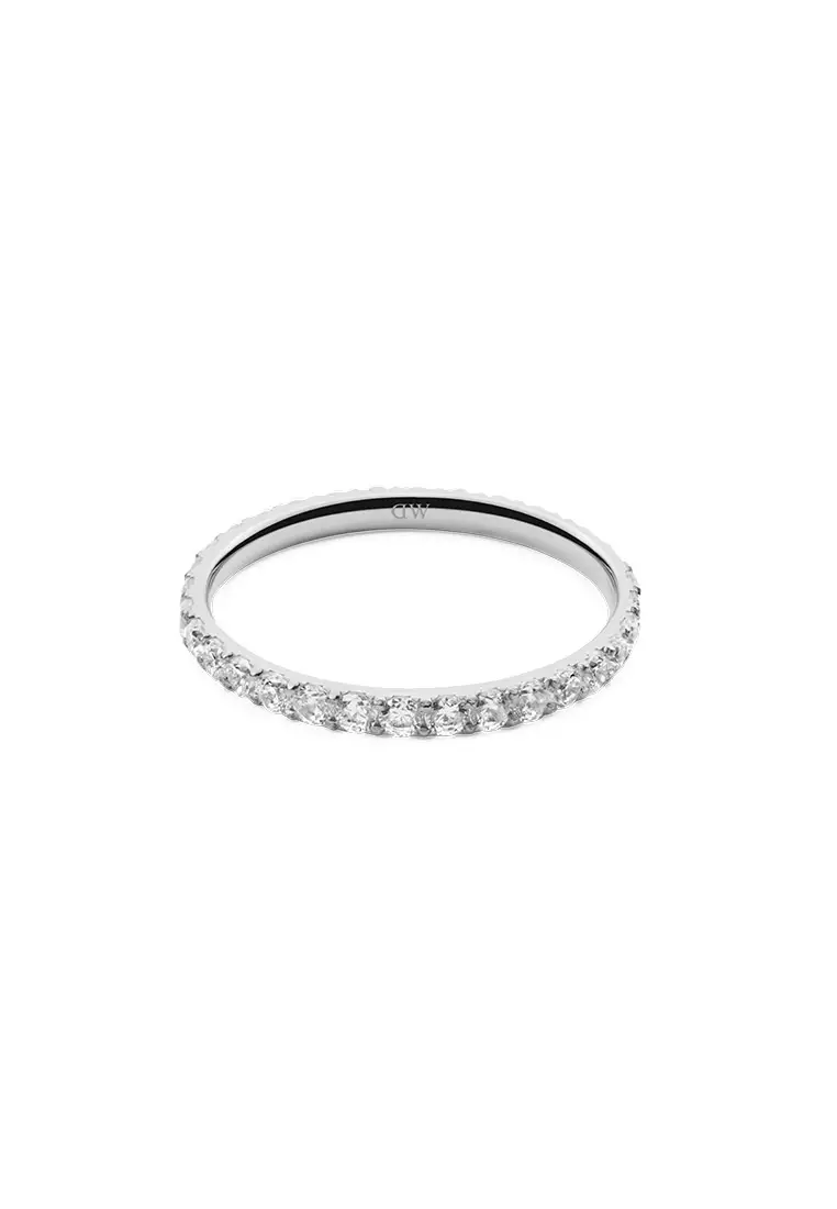 Mirelle Eternity Ring 2.0mm Silver Unisex Ring for women and men stainless steel crystal Ring DW Official Authentic Original Cincin perempuan lelaki DW