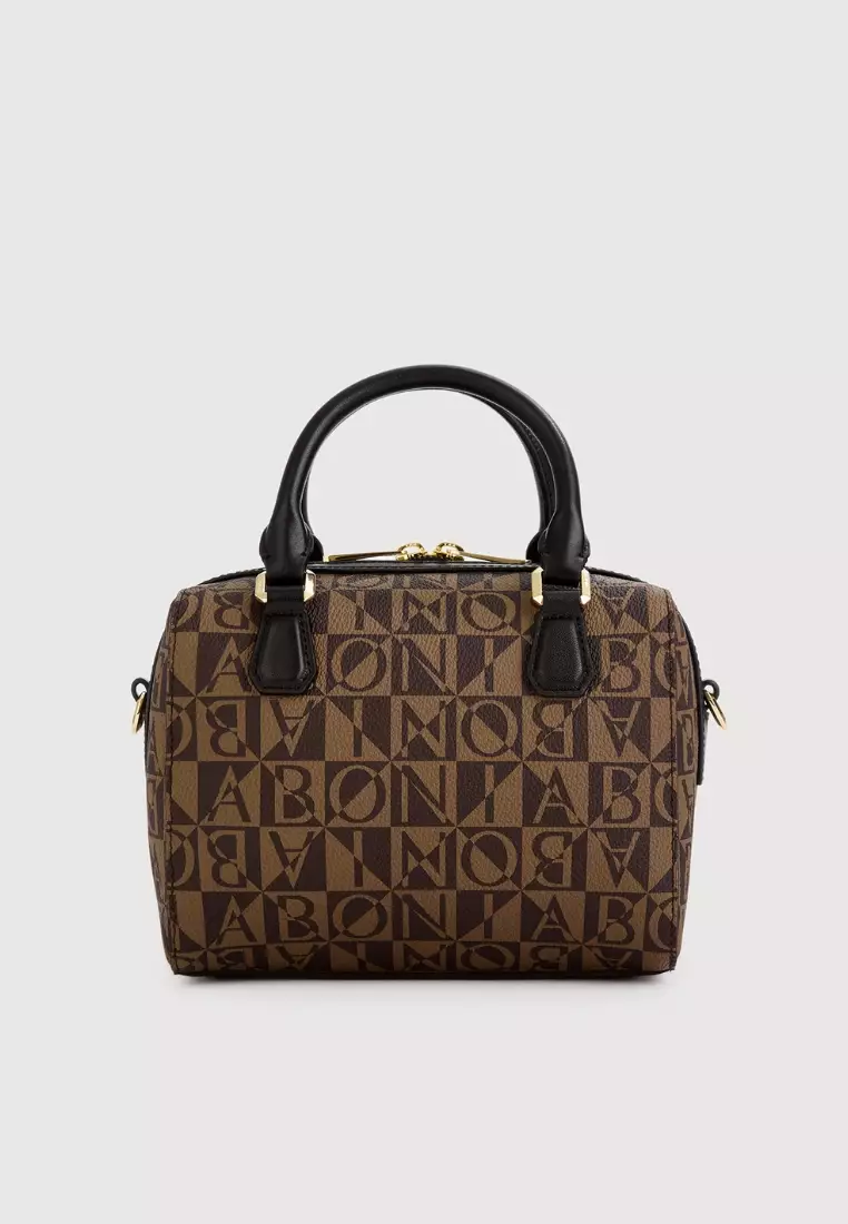 Eterna Small Monogram Satchel Bag Black