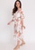 Hook Clothing white and pink and multi Floral Surplice Pleated Dress 31034AADF2E82CGS_4