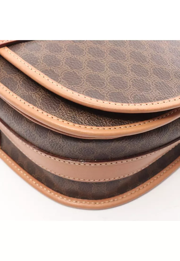 Buy CELINE Pre-Loved Celine Macadam Shoulder bag PVC leather Brown