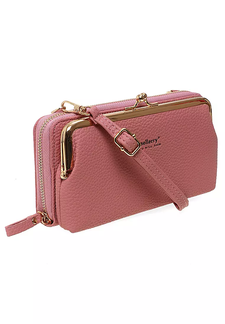 Tas Selempang Wanita Sling Bag Dompet Hp Multifungsi Many Slot Material PU Leather ORIGINAL