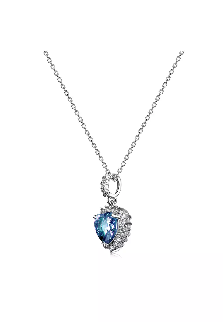 [ Alexandrite Collection ] Blazing Heart Alexandrite Pendant Silver S925 WG - Kalung by Her Jewellery