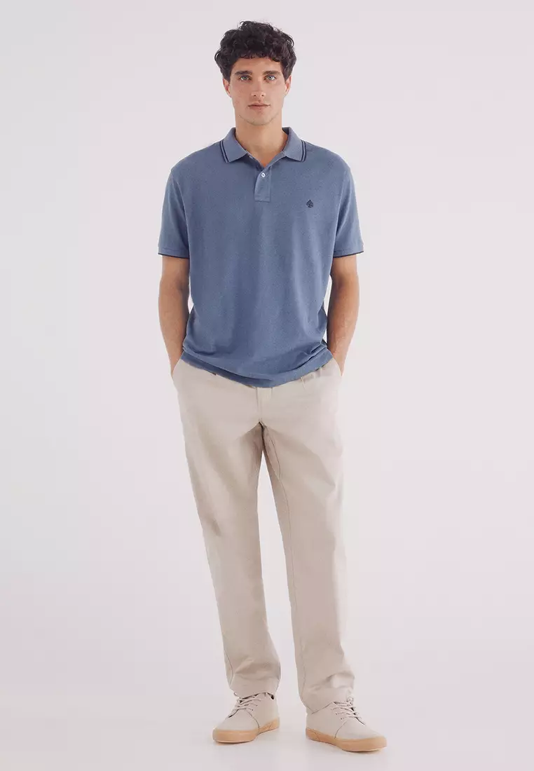 Regular Fit Contrast Details Piqué Polo Shirt