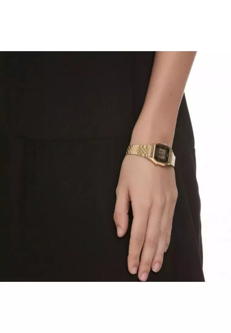 Vintage Watch LA680WGA-1 Gold Stainless Steel Band Unisex Watch