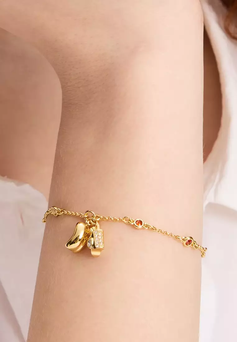 What A Snack Line Bracelet in Red/ Multi KH536