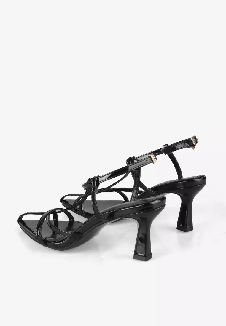 Celestine Pointy Strappy Spool Heels Tali Pesta