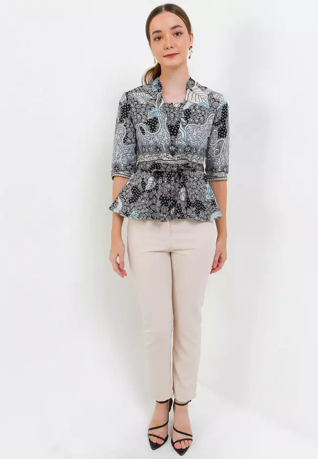 Blouse Batik Daun Waru